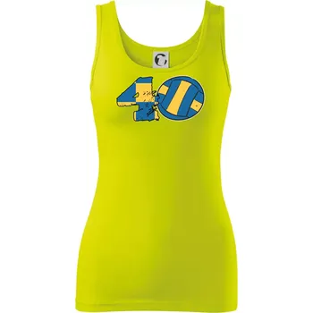 Dámské oblečení Volejbal kulaté narozeniny 40 - Dámské tílko - XS ( Limetková )