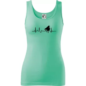 Piano ekg - křídlo - Dámské tílko - XL ( Mátová )