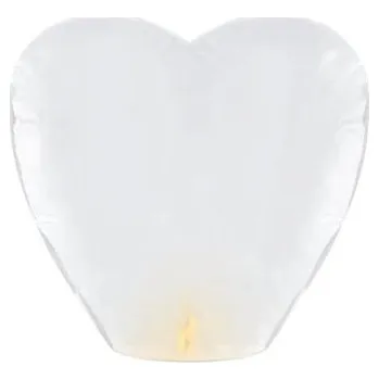 Party dekorace Lampion štěstí velký bílé srdce