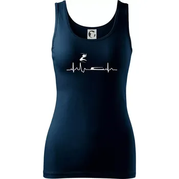 Dámské tričko EKG skok do dálky - Dámské tílko - 2XL ( Námořní modrá (velmi tmavá - téměř černá) )