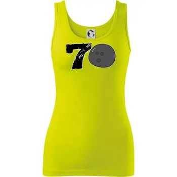 Dámské tričko Bowling kulaté narozeniny 70 - Dámské tílko - L ( Limetková )