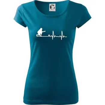 Dámské tričko EKG petanque - Dámské triko Pure - M ( Petrolejová )