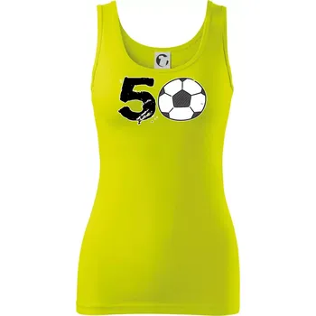 Dámské tričko Fotbal kulaté narozeniny 50 - Dámské tílko - XS ( Limetková )