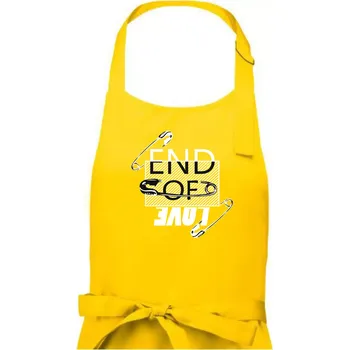 Kuchyňská zástěra End of love - Dámská zástěra na vaření - Univerzální velikost ( Žlutá )