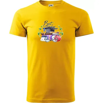 Best teacher ever - Triko extra velké (5-8XL) - 6XL ( Žlutá )