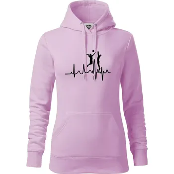 Dámská mikina EKG volejbalistky - Mikina dámská Cape s kapucí - S ( Orchid )