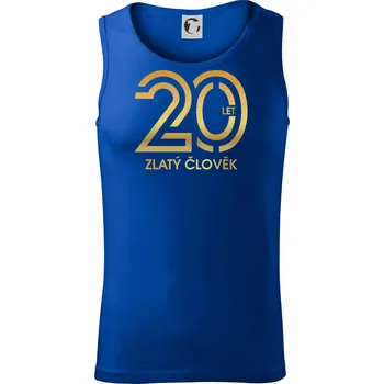 20 let zlatý člověk - Tílko pánské Core - S ( Královská modrá )