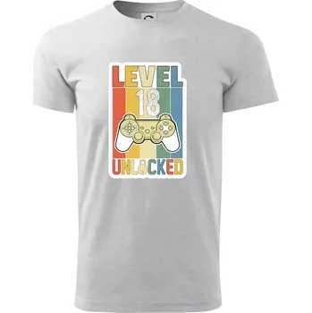 Pánské tričko Gaming narozeniny 18 - Triko extra velké (5-8XL) - 7XL ( Světlešedý Melír )