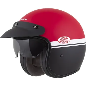 Helma na motorku Cassida Moto přilba Oxygen Jawa OHC 2.0 červená matná/černá/bílá (Velikost: L (59-60))