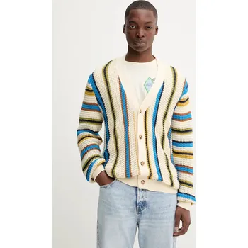 Dámská móda Bavlněný kardigan Desigual CADAQUES 25WMJF01 béžová 12A, vel. XL