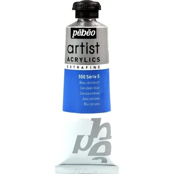 Vodová barva Pébéo Artist Akrylová barva Cerulean Blue 37 ml 1 ks