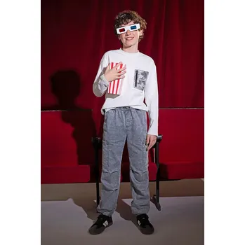 Chlapecké kalhoty Dětské rifle Mayoral denim cargo 7564.7C.Junior.9BYA šedá 09X, vel. 128