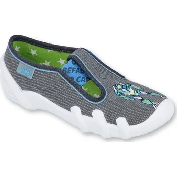 Chlapecké bačkory Dětské plátěnky Befado 290x189 šedé Velikost: 27 (EU)