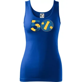 Dámské tričko Volejbal kulaté narozeniny 50 - Dámské tílko - L ( Královská modrá )