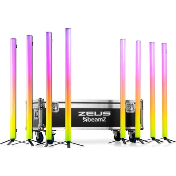Světelný efekt BeamZ Zeus Battery Tube Bar Set 8ks v přepravním kufru