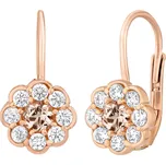 Zlaté náušnice Marguerite z růžového zlata s přírodním morganitem a Brilliance Zirconia SILVEGOB32655GRMO