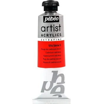 Vodová barva Pébéo Artist Akrylová barva Deep Cadmium Red 37 ml 1 ks