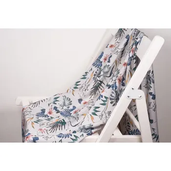 Autorská látka TROPICAL, viskóza EcoVero, bílá, sartor.cz