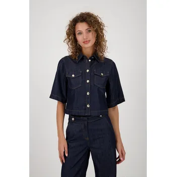 Dámský kabát Bunda Monari 8755 tmavě modrá s krátkým rukávem Velikost: 34