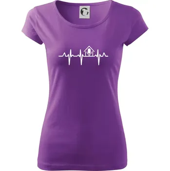 Dámské tričko EKG rumka - Dámské triko Pure - XS ( Fialová )