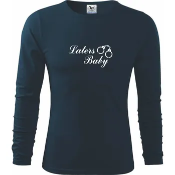 Pánské oblečení Laters baby pouta - Triko s dlouhým rukávem FIT-T long sleeve - 2XL ( Královská modrá )