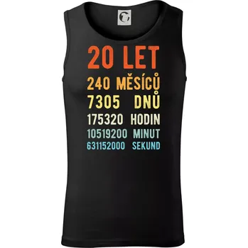Narozeniny 20 přepočet času - Tílko pánské Core - L ( Černá )