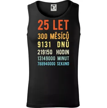 Narozeniny 25 přepočet času - Tílko pánské Core - S ( Černá )