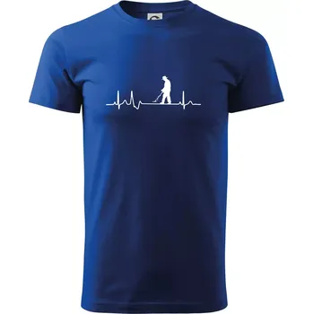 Pánské tričko EKG detektor - Triko extra velké (5-8XL) - 6XL ( Královská modrá )