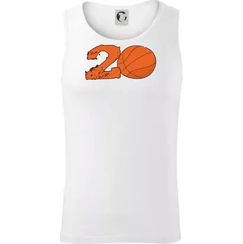 Basketball kulaté narozeniny 20 - Tílko pánské Core - XL ( Bílá )