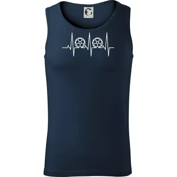 Ekg fotbal velký - Tílko pánské Core - S ( Námořní modrá (velmi tmavá - téměř černá) )