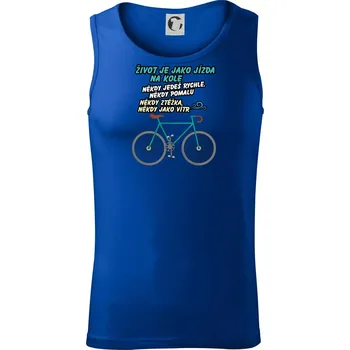 Život je jako jízda na kole - Tílko pánské Core - XL ( Královská modrá )