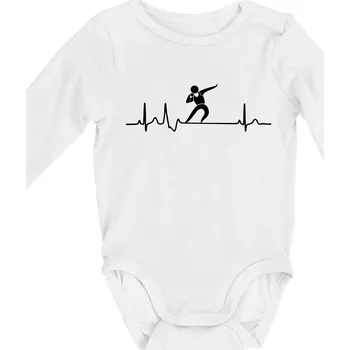 Kojenecký body EKG vrh koulí - Body kojenecké s dlouhým rukávem - Dlouhý r. do 3 měs ( Bílá )