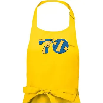 Kuchyňská zástěra Volejbal kulaté narozeniny 70 - Pánská zástěra na vaření - Univerzální velikost ( Žlutá )