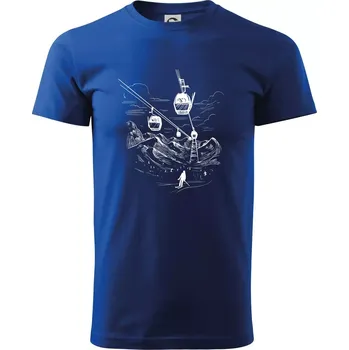 Pánské tričko Ski areál - Triko extra velké (5-8XL) - 8XL ( Královská modrá )