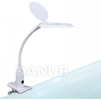 Lampa pro projektor LED lampa na stůl - s lupou - kolíčkem - bílá