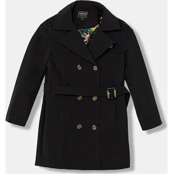 Dámský kabát Dětský trenčkot Guess černá barva, J5YL06 WFYD0 J5YL06.WFYD0.9BYA 99X, vel. 158-166