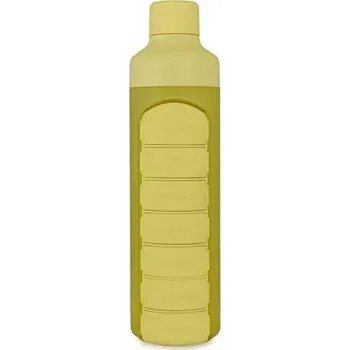 Lékovka YOS láhev s dávkovačem léků týdenní - žlutá 375 ml