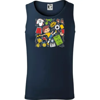 Malý fotbalista ikony - Tílko pánské Core - S ( Námořní modrá (téměř černá) )