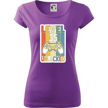 Dámské tričko Gaming narozeniny 35 - Dámské triko Pure - 3XL ( Fialová )