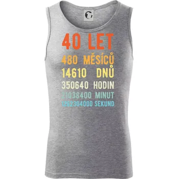 Narozeniny 40 přepočet času - Tílko pánské Core - M ( Tmavě šedý melír )