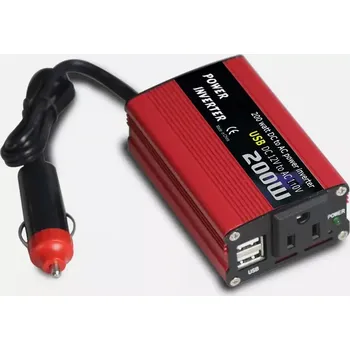Měnič napětí Měnič 12/110V 60Hz 200W (Měnič 12/110V 60Hz 200W)