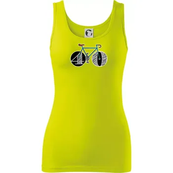 Dámské tričko Narozeniny 40 let na kole - Dámské tílko - M ( Limetková )