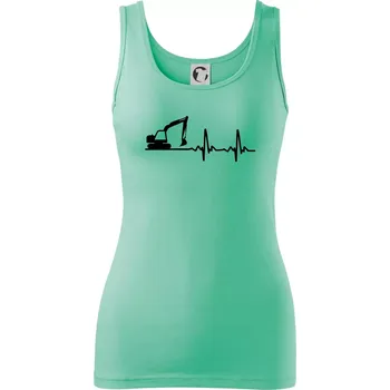 EKG bagr - Dámské tílko - M ( Mátová )