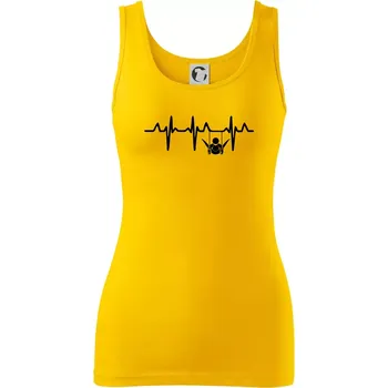 Dámské tričko EKG cvičení kruhy - Dámské tílko - M ( Žlutá )