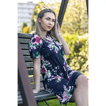 Dámské šaty Dámské šaty KIXMI POLLY TMAVĚ MODRÁ S