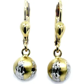 Náušnice Zlaté náušnice visací koule 25mm