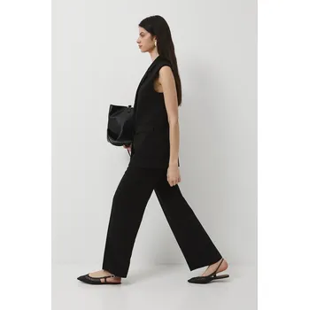 Dámské kalhoty Kalhoty Medicine dámské, černá barva, široké, high waist RW25-SPD301 99X, vel. XL