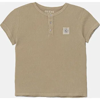 Chlapecké tričko Dětské bavlněné tričko Guess béžová barva, s aplikací, L5GP03 KCSU0 L5GP03.KCSU0.PPYA 08X, vel. 166-175