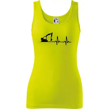 Dámské tričko EKG bagr - Dámské tílko - M ( Limetková )