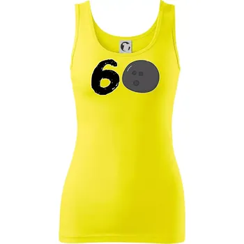 Dámské tričko Bowling kulaté narozeniny 60 - Dámské tílko - XS ( Citrónová )